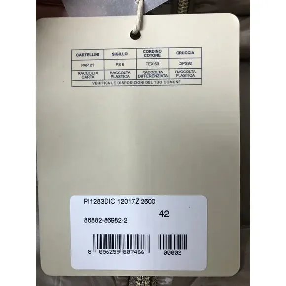 Authentic Women's HERNO Quilted Down Filled Puffer Jacket Long Size 42 Taupe - Picture 7 of 12